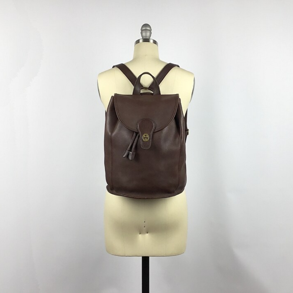 Coach Vintage Turn Lock Leather Backpack Gem